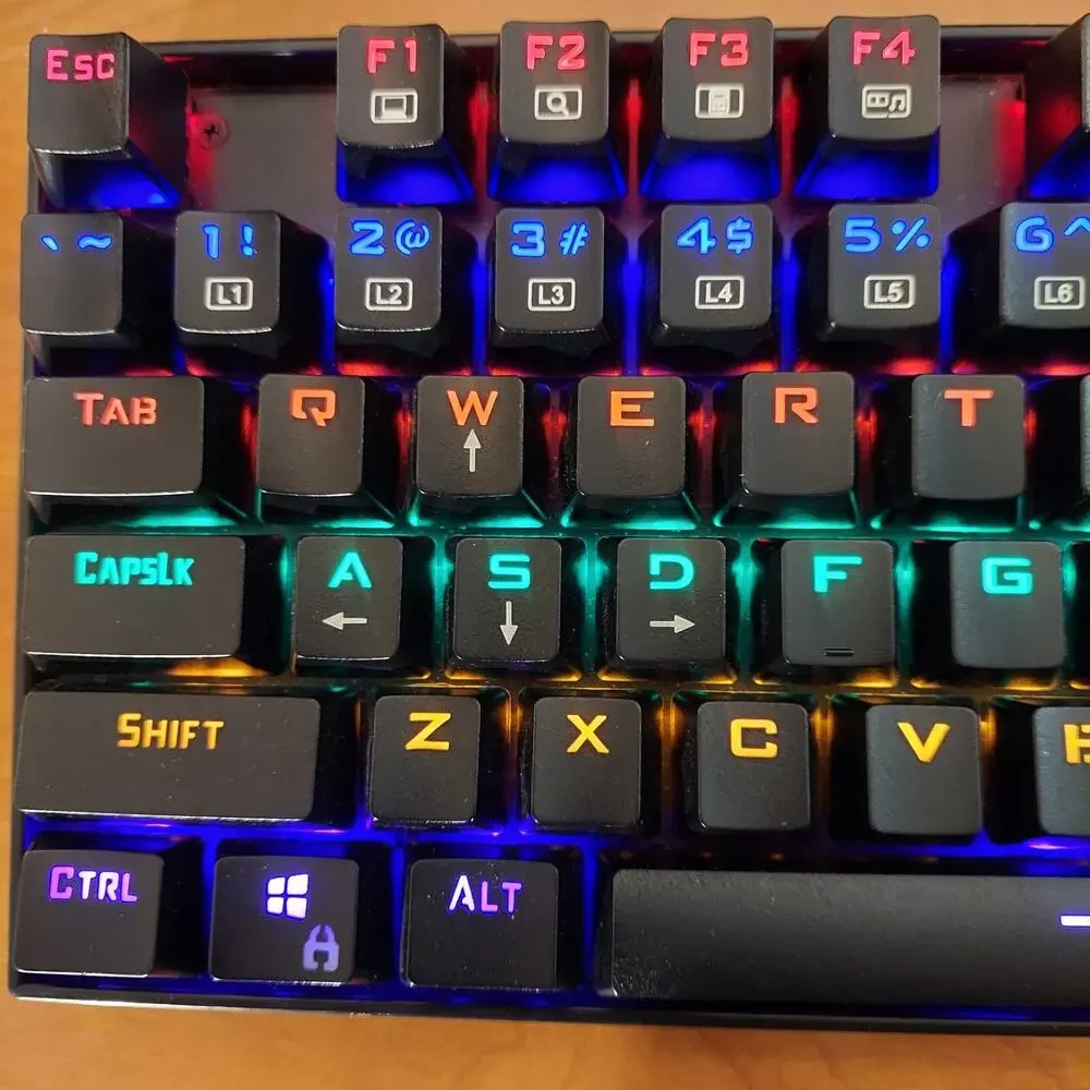 KUMARA Gaming Keyboard REDRAGON K552 LED Backlit Wired Mechanical 87 Key Black